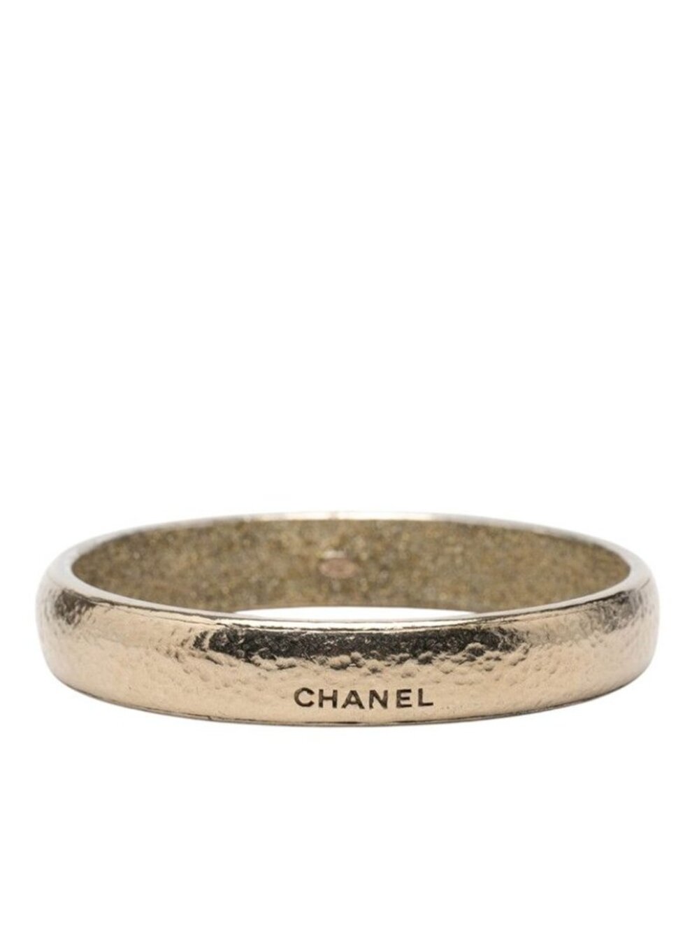 Chanel Logo Bangle Champagne Gold Plated 1- Bracelet